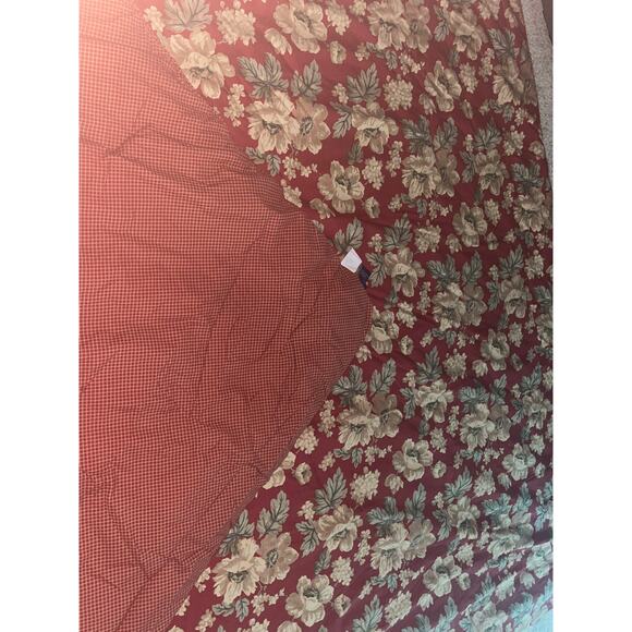 Ralph Lauren Chaps King Comforter & Shams Red ELIZABETH Floral Floral Gold - Picture 10 of 13